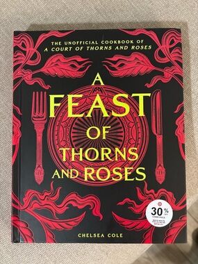 NEW- A Feast of Thorns and Roses Cookbook - Black & Red